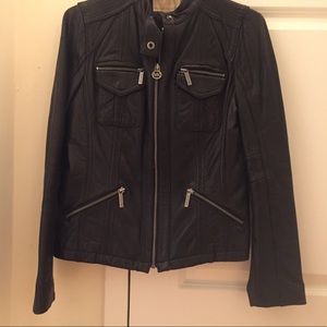 MICHAEL Michael Kors Leather Moto Jacket
